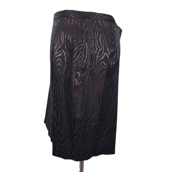 Vth 90s Alberto Makali Moire Skirt Suit Set Size 10 Purple Jacket Mini Pencil - Picture 11 of 12